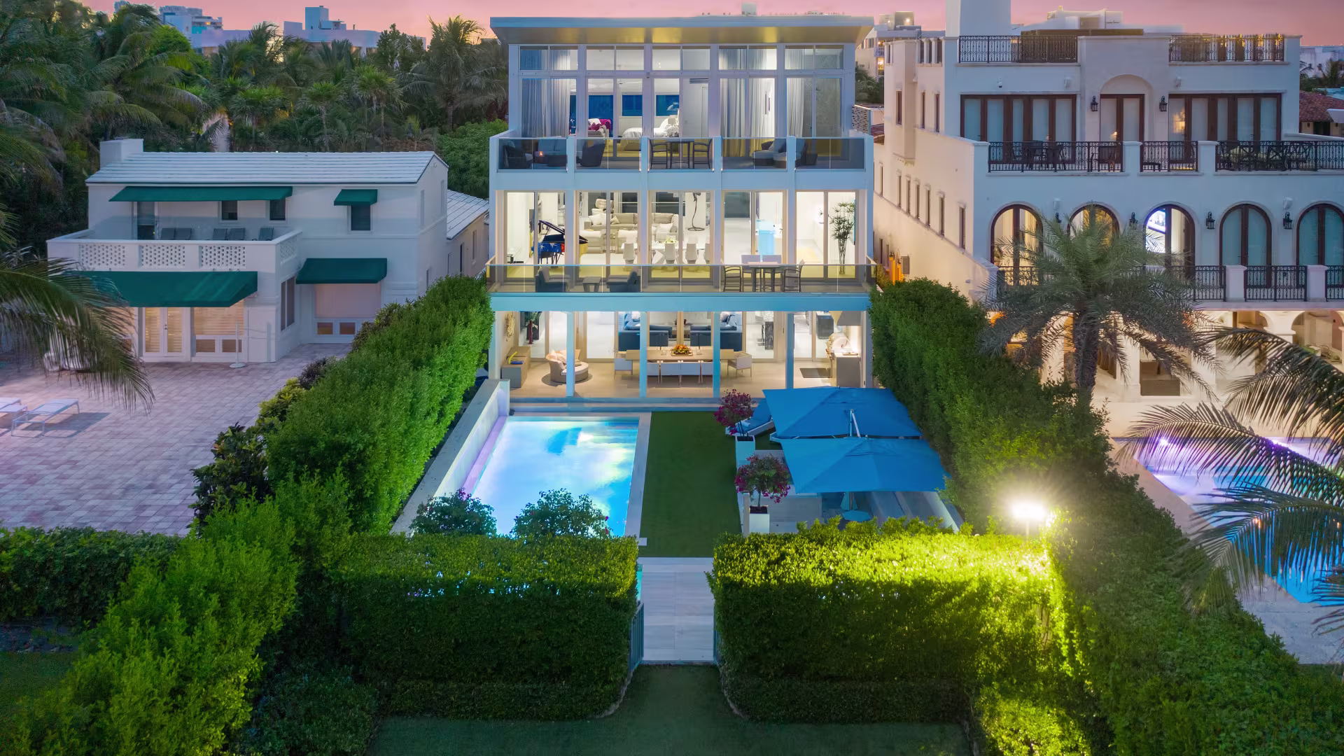 Glass oceanfront estate, Miami Beach